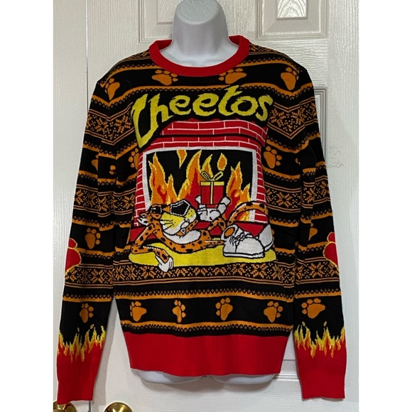 Cheetos Sweaters - CHEETOS Crew Neck Pullover Sweater